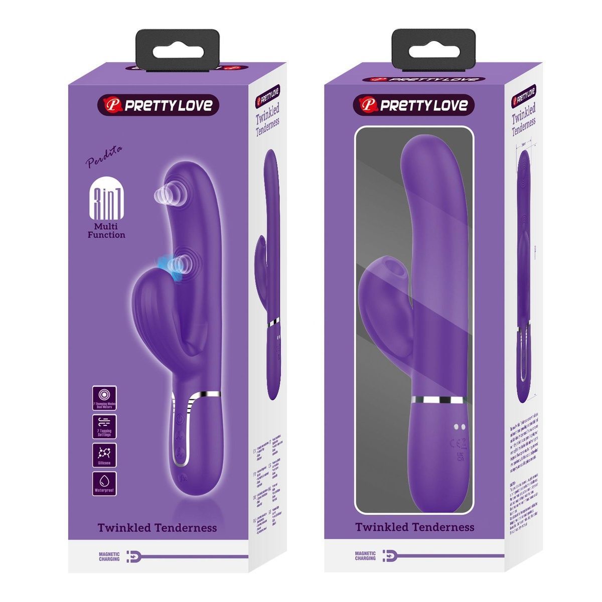 Вибратор-кролик Pretty Love Twinkled Tenderness Purple