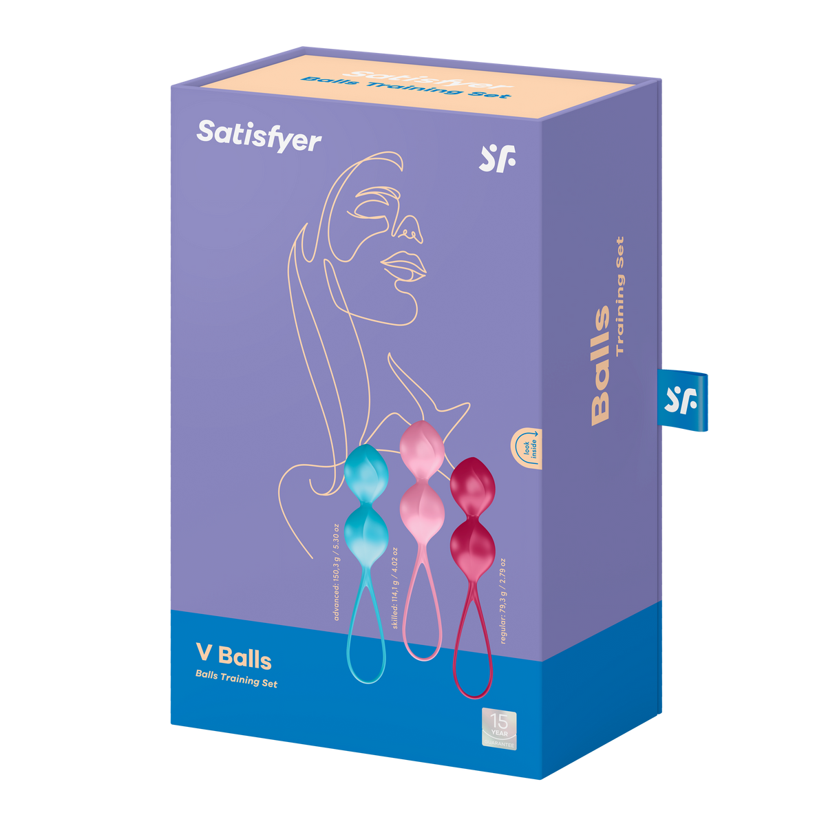 Вагінальні кульки Satisfyer balls C02 double (set of 3)