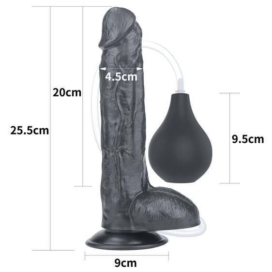 Фалоімітатор з імітацією еякуляції Squirt Extreme Dildo 10" Black