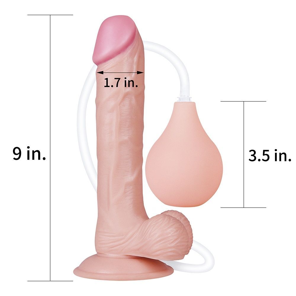 Фалоімітатор LoveToy Squirt Extreme Dildo 9" Flesh