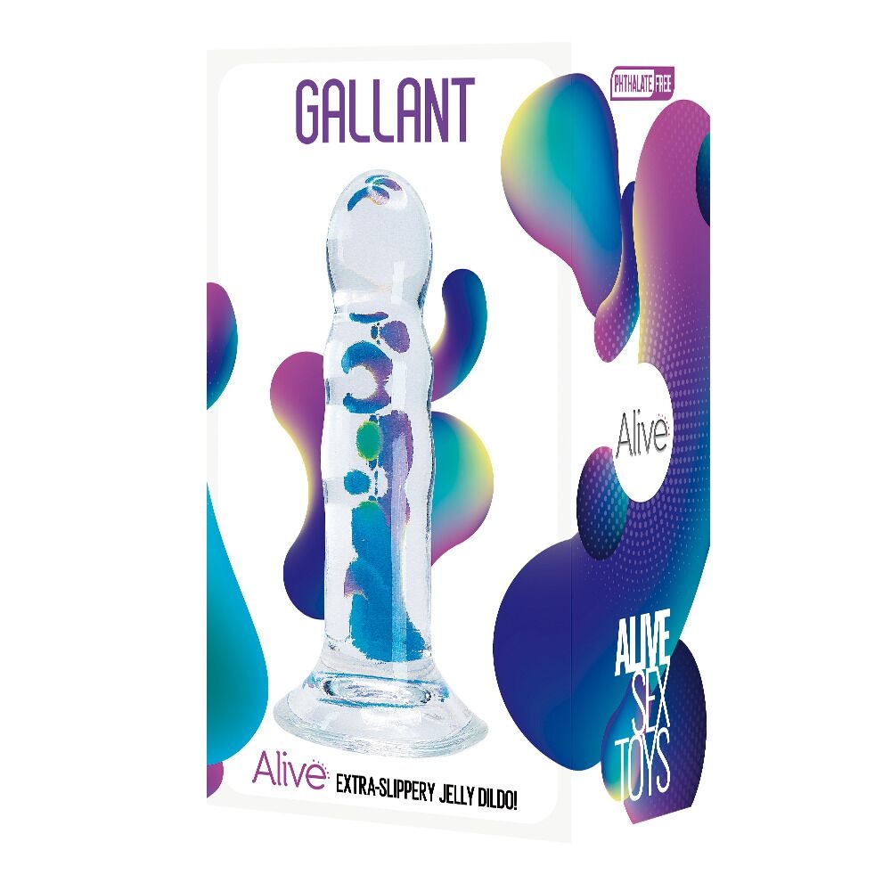 Прозорий фалоімітатор Alive Gallant Jelly Dildo