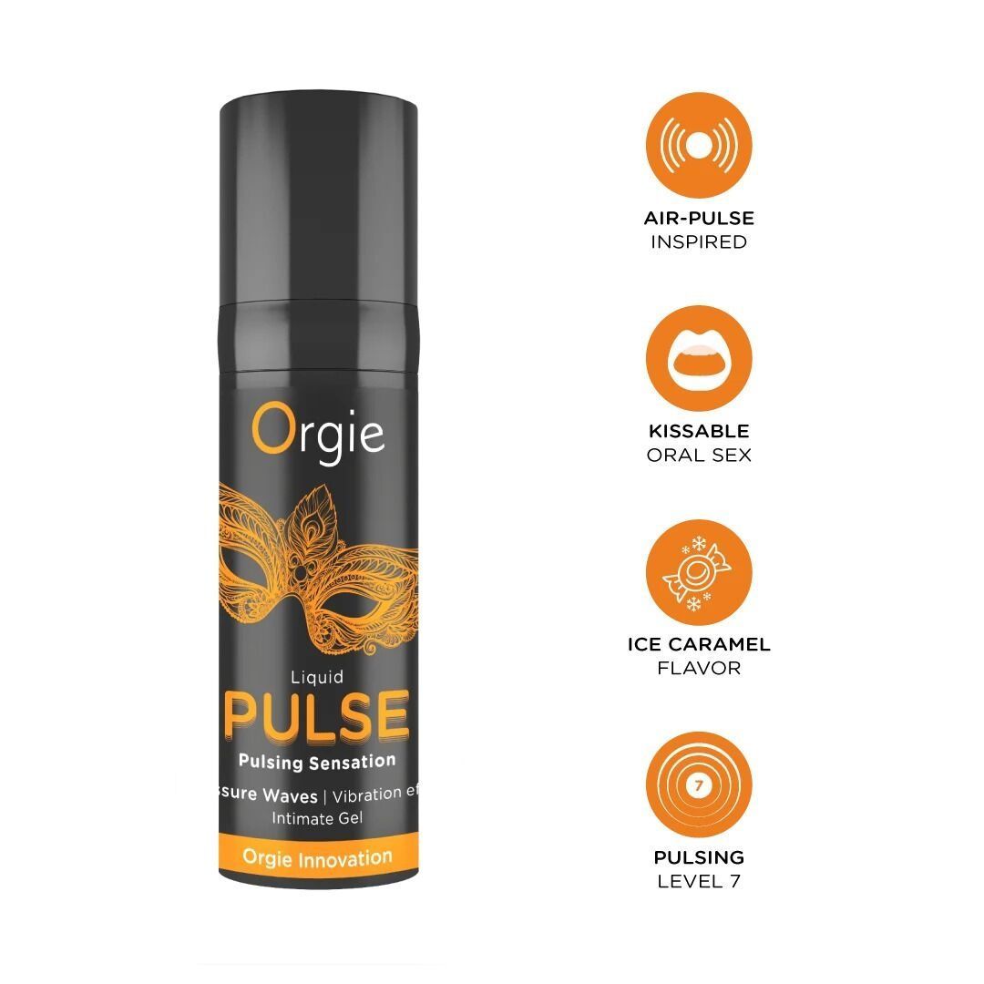 Смоктайзер Orgie Liquid Pulse Ice Caramel, 15 мл &ndash; гель для клитора с эффектом посасывания