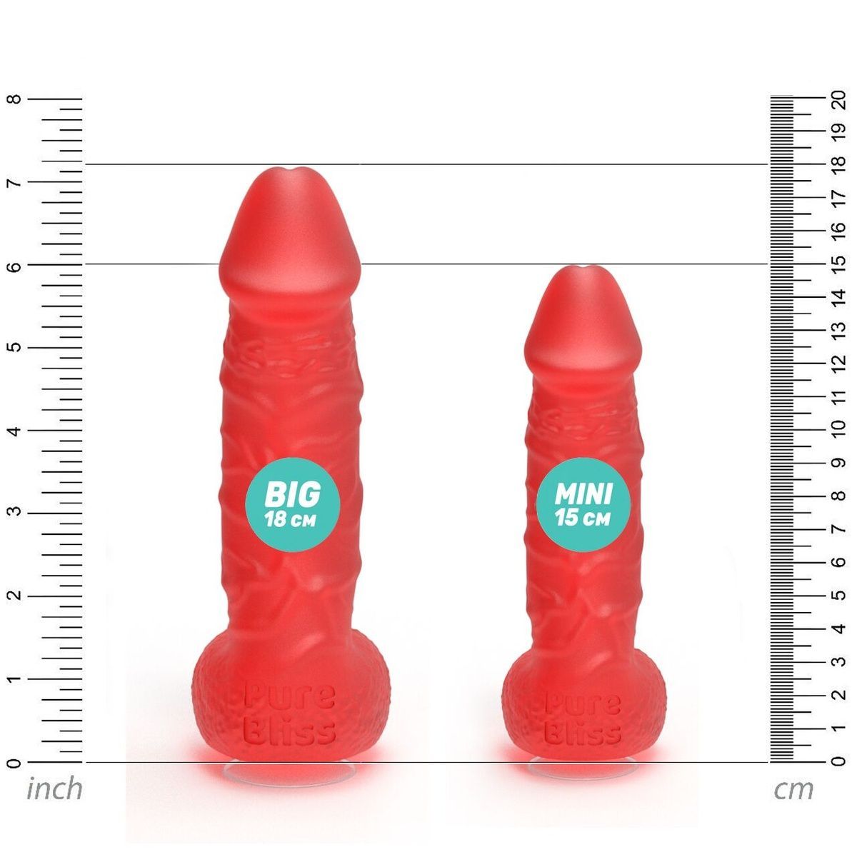 Крафтове мило-член із присоскою Pure Bliss BIG Red, натуральне