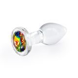 Стеклянная анальная пробка NS Novelties Crystal - Desires - Rainbow Gem - Small