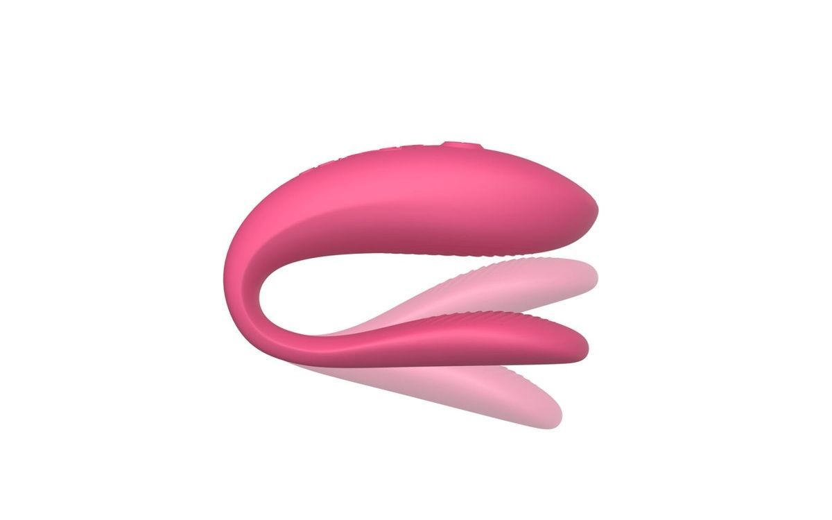 Смарт-вибратор для пар We-Vibe Sync Lite Pink, 10 виброрежимов, можно совмещать с проникающим сексом