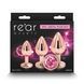 Набор анальных пробок NS Novelties Rear Assets - Trainer Kit - Rose Gold - Pink Gem