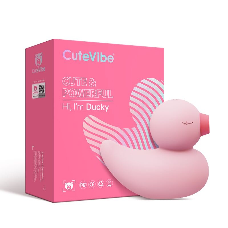 Вакуумний вібратор-качечка CuteVibe Ducky, рожевий