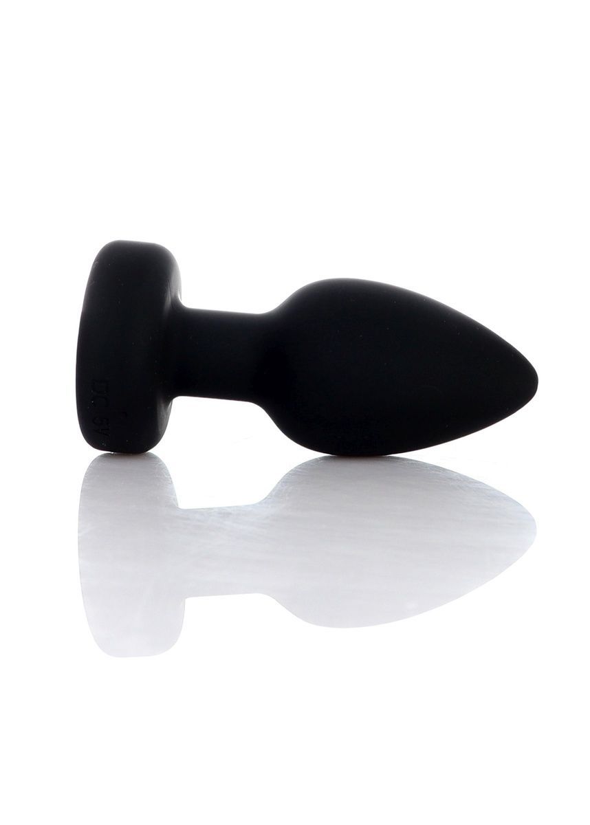 Анальна вібропробка Silicone Black Plug Disco Flashlight, d 3.7 см