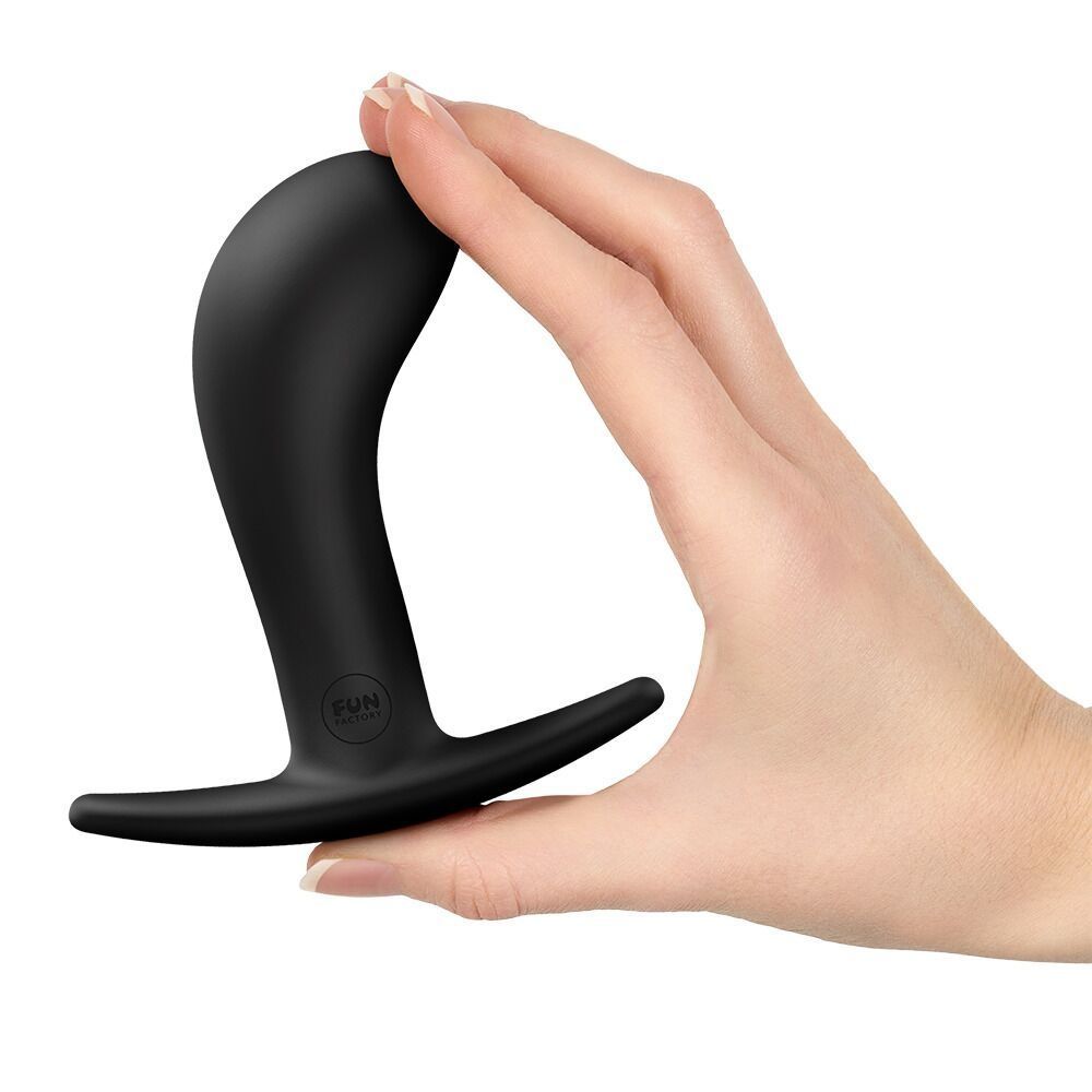 Анальная пробка Fun Factory BOOTIE L Black, диаметр 3,8 см, тонкий ограничитель