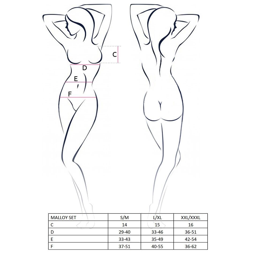 Костюм зайчика Passion MALLOY SET, трусики, топік і вушка, S/M