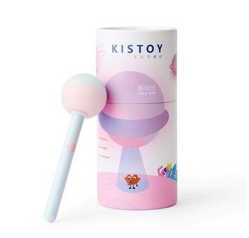 Вибратор-конфетка на палочке KISSTOY Lala Pop, 2 мотора, маска на глаза в комплекте