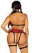 BDSM-костюм учениці Leg Avenue Harness teddy & skirt Black, портупея, мініспідниця, екошкіра