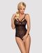 Мереживне боді з доступом 818-TED-1 teddy, чорне, S/M