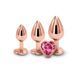 Набор анальных пробок NS Novelties Rear Assets - Trainer Kit - Rose Gold - Pink Heart