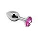 Металева анальна пробка з кристалом Alive Mini Metal Butt Plug Pink M