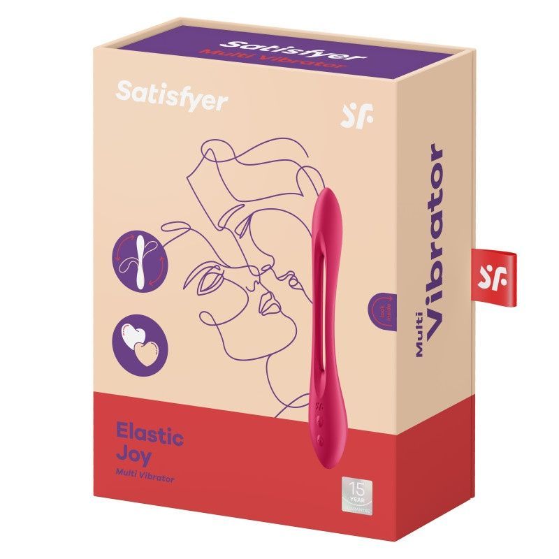 Универсальный гибкий вибратор для пар Satisfyer Elastic Joy Red