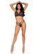 Еротичний комплект зі стрепами та стразами Leg Avenue Ready Or Not Black, бра + стрінги, S