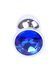 Анальная пробка Jewellery Silver Plug Dark Blue,  2,7 см