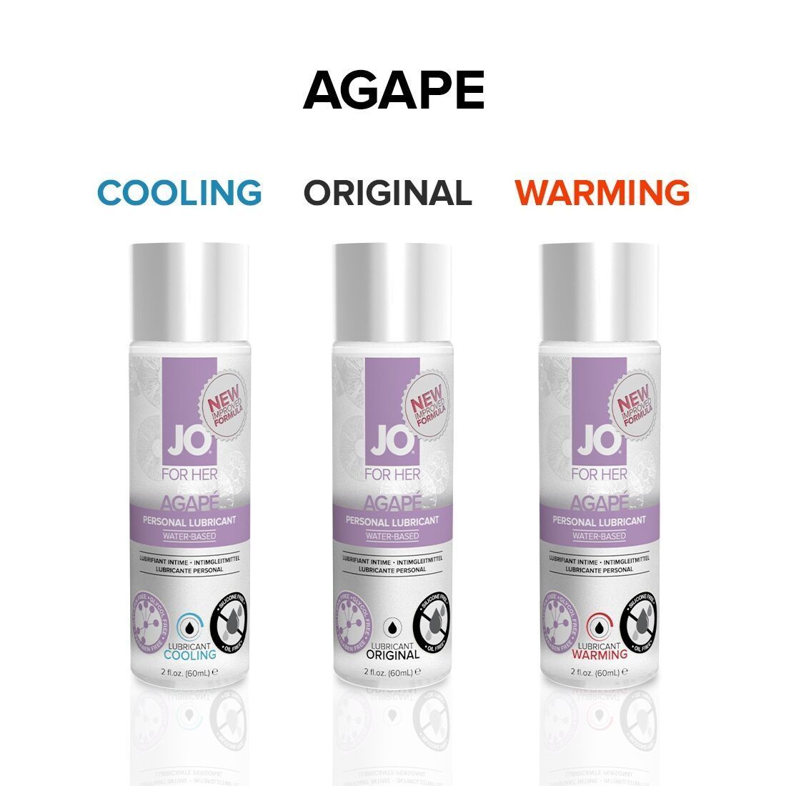 Смазка на водной основе JO AGAPE &mdash; ORIGINAL (120 мл) без глицерина, гликоля и парабенов