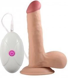 Реалістичний фалоімітатор LoveToy The Ultra Soft Dude Vibrating 7.5"
