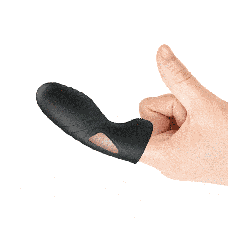Вібронасадка на палець Pretty Love Alan Finger Vibrator Black
