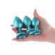 Набор анальных пробок NS Novelties Rear Assets - Trainer Kit - Iridescent Teal - Teal Gem