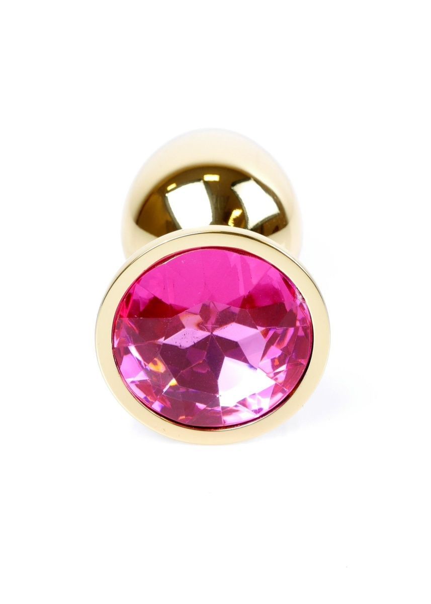 Анальна пробка Jewellery Gold Plug Pink, d 2,7 см