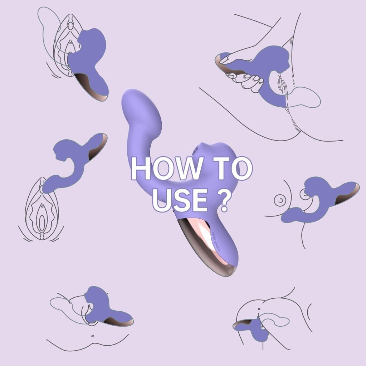 Смарт-вибратор Magic Motion Ponder Purple, двойная стимуляция, виброяйцо+язычок для клитора