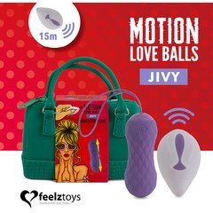 Вагінальні кульки з масажем і вібрацією FeelzToys Motion Love Balls Jivy з пультом ДУ