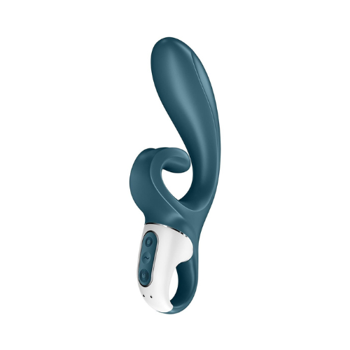 Смарт вибратор кролик Satisfyer Hug Me Bluegrey, 2 мотора, диаметр 4,2см, широкая клиторальная часть