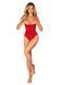 Боди с доступом Obsessive Ingridia crotchless teddy, красное, открытая грудь, XS/S