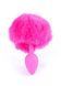 Анальна пробка Bunny Tail Silicone Pink Plug Pink