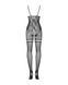 Бодистокинг Obsessive Bodystocking F213, имитация кружевного боди и резинки для чулок, S/M