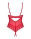 Боди с доступом Obsessive Ingridia crotchless teddy, красное, открытая грудь, XS/S