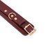 Кожаные наручники Liebe Seele Wine Red Wrist Cuffs, съемная цепочка-крепление