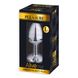 Металлическая анальная пробка с кристаллом Alive Mini Metal Butt Plug White L