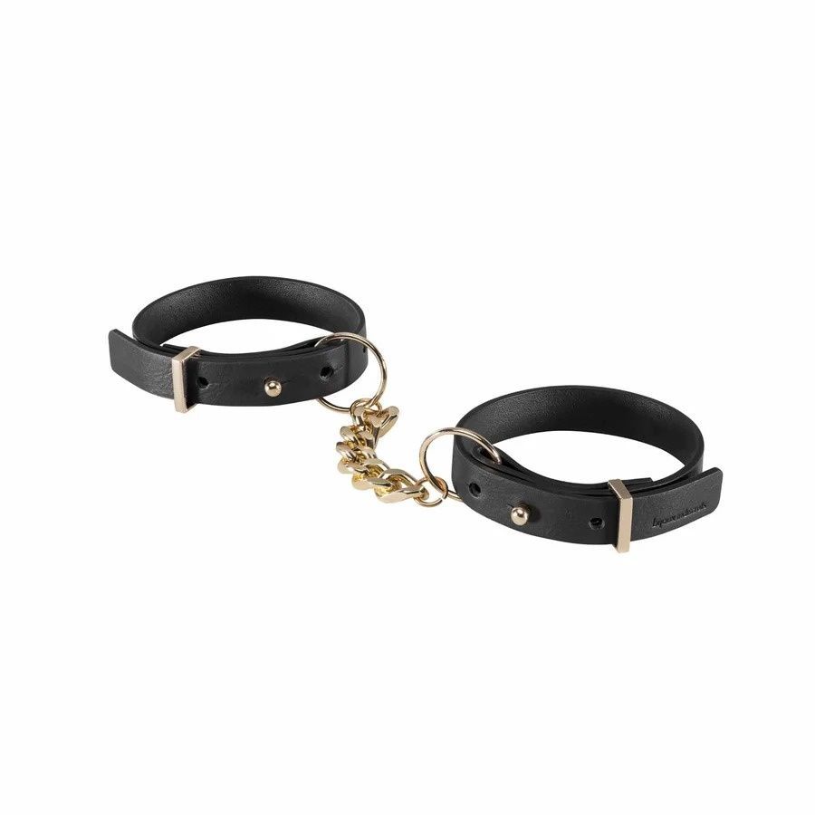 Наручники из экокожи Bijoux Indiscrets Maze &ndash; Thin Handcuffs Black