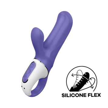 Потужний вібратор-кролик Satisfyer Vibes Magic Bunny, два мотори, литий силікон, 12 режимів роботи