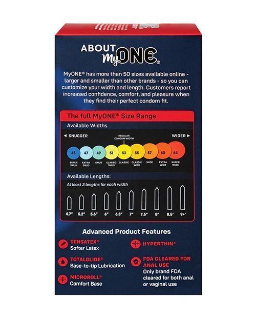 Презервативы MyONE Super Wide & Long 10 шт, картонная коробка