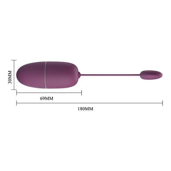 Виброяйцо Pretty Love Nymph Vibrating Egg Dark Purple (App), 33 г