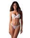 Комплект Obsessive Alissium 2-pcs set, мереживо, ліф з м&rsquo;якою чашкою, трусики танга, XS/S