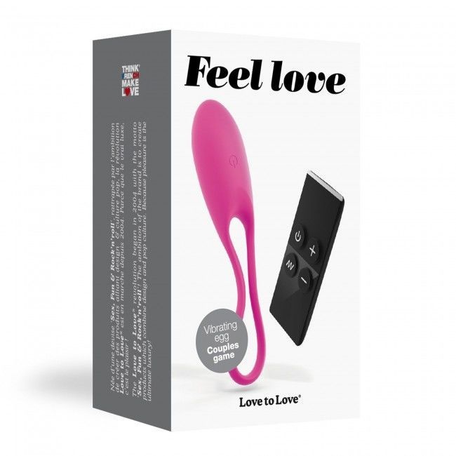 Виброяйцо Love To Love Feel Love Pink с пультом ДУ и регулированием интенсивности