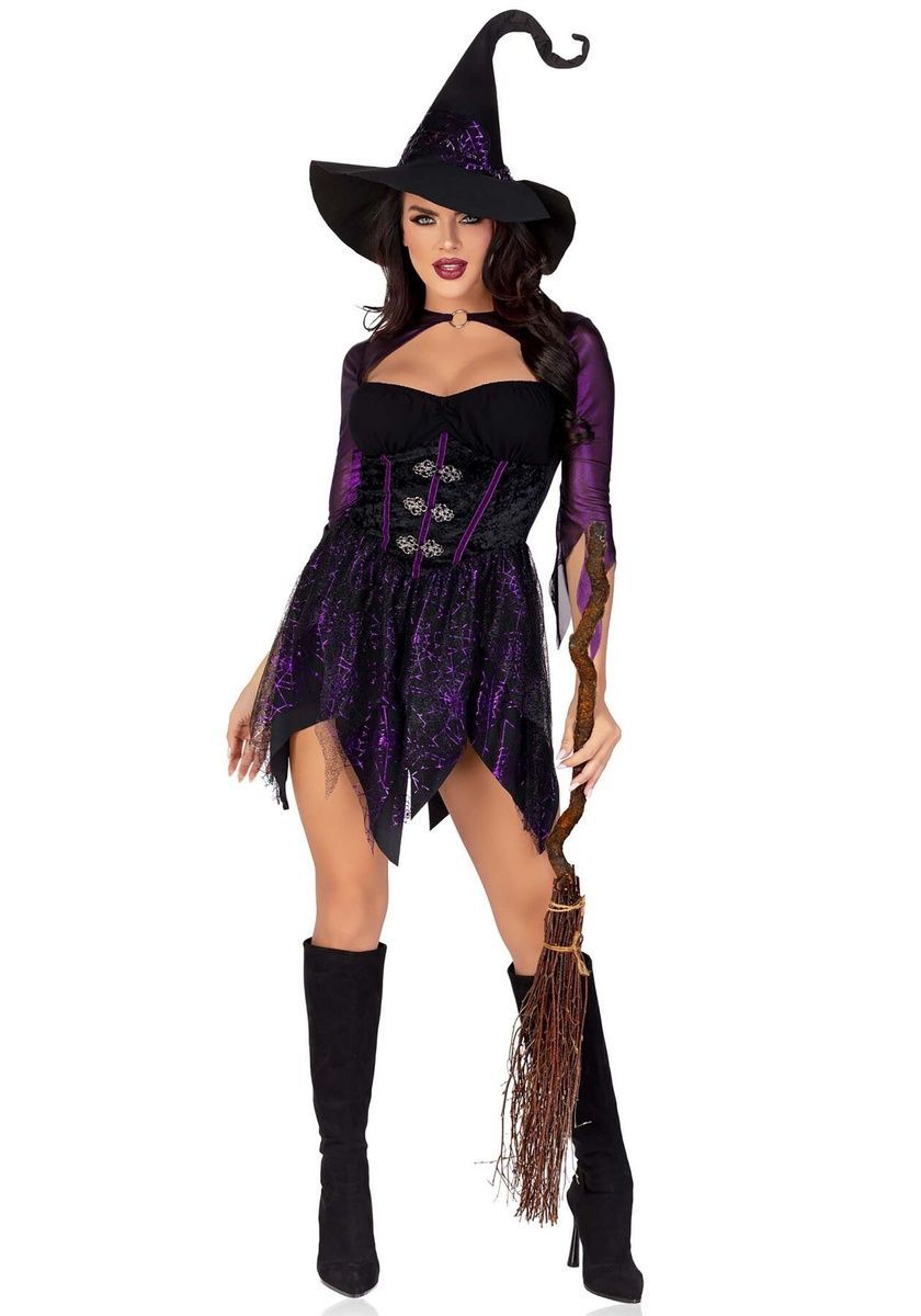 Костюм ведьмы Leg Avenue Mystical Witch, платье, шляпа, S