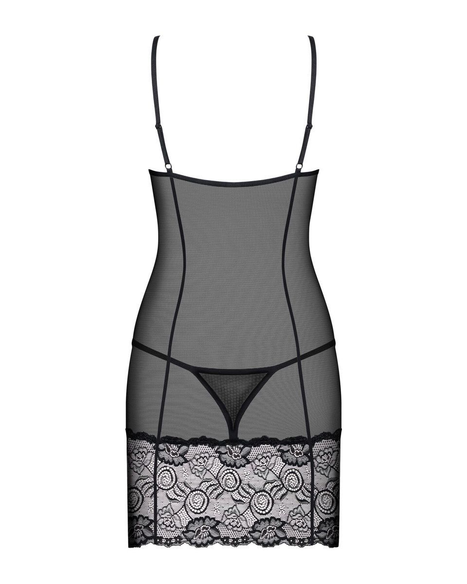 Сорочка Obsessive Alluria chemise & thong  , S/M