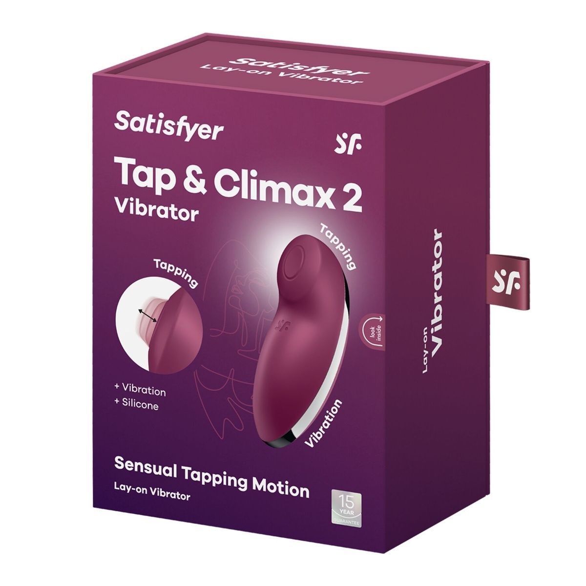 Вибростимулятор-пульсатор Satisfyer Tap & Climax 2 Red с эффектом постукивания пальцем