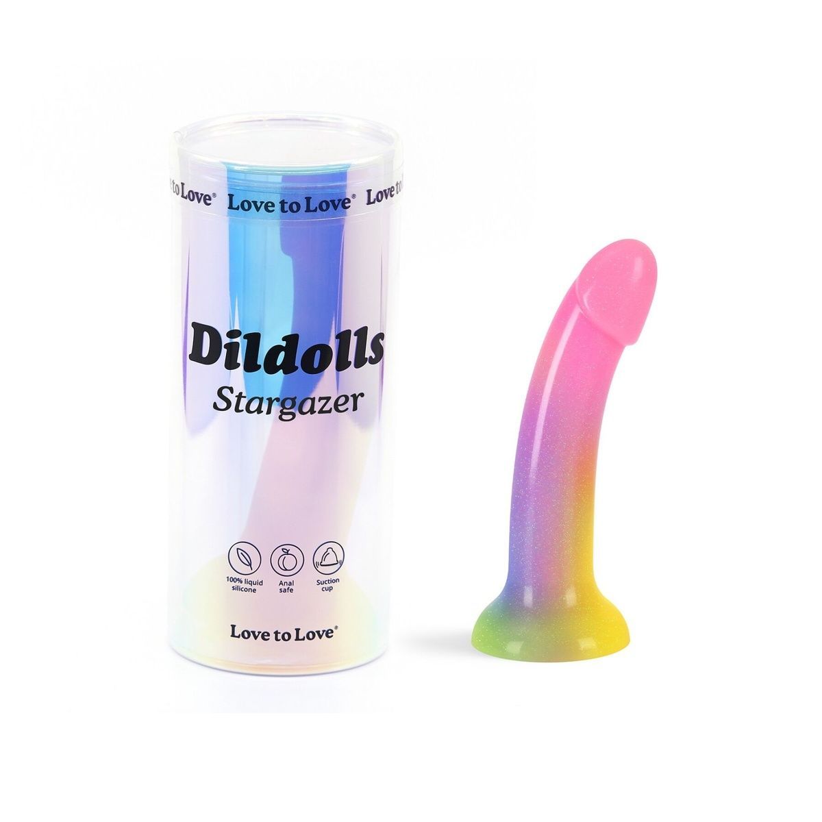 Дилдо с градиентом и блестками Love To Love Dildolls &mdash; Stargazer, ультрамягкий