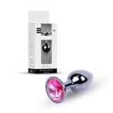 Анальная пробка Jewellery Dark Silver Plug Pink
