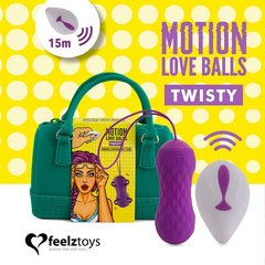 Вагінальні кульки з масажем і вібрацією FeelzToys Motion Love Balls Twisty з пультом ДУ