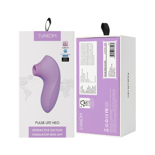 Вакуумный стимулятор Svakom Pulse Lite Neo Lavender, управляется со смартфона