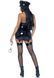 Виниловый костюм полицейской Leg Avenue Vinyl Naughty Cop Black M, платье, фуражка, наручники